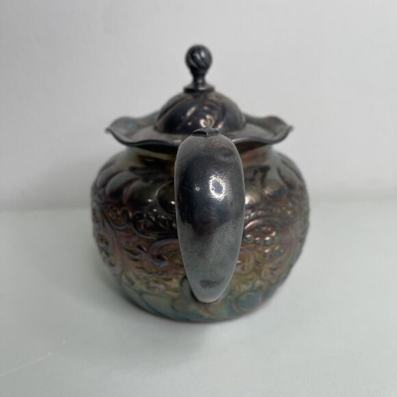 Pairpoint Mfg Co Antique 329 Tea Set Teapot Creamer Sugar Pot 4 Piece Set Rare - Picture 13 of 16